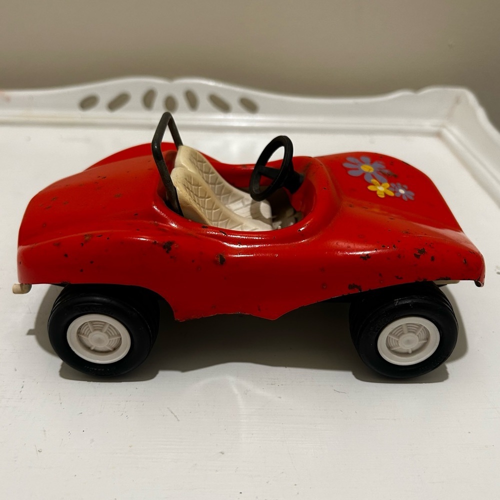 Vintage Antique TONKA Orange Metal Fun Dune Buggy Toy Car 55340 Steel 1970's SC8